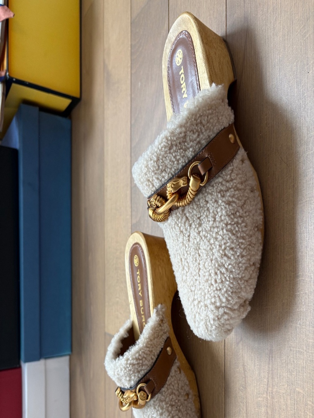 Tory Burch Shearling Mules - Picture 3 of 3